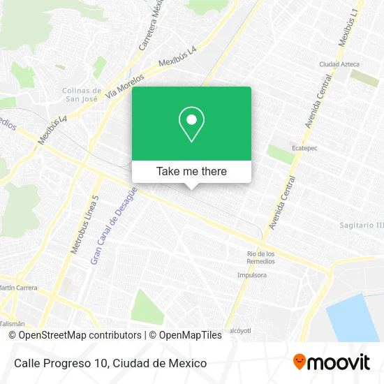 Mapa de Calle Progreso 10