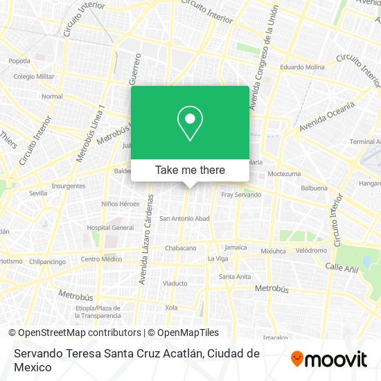 Mapa de Servando Teresa Santa Cruz Acatlán