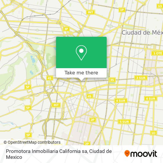 Mapa de Promotora Inmobiliaria California sa