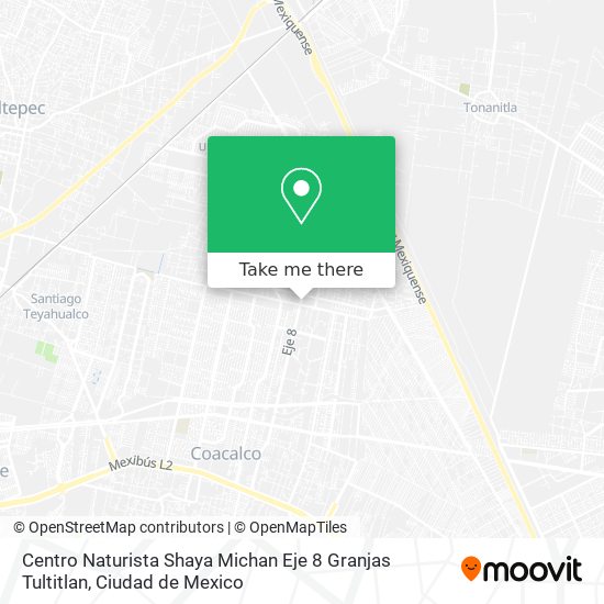 Centro Naturista Shaya Michan Eje 8 Granjas Tultitlan map