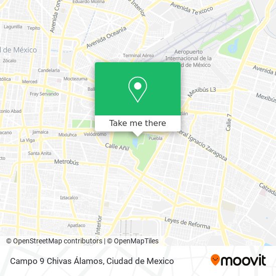 Campo 9 Chivas Álamos map