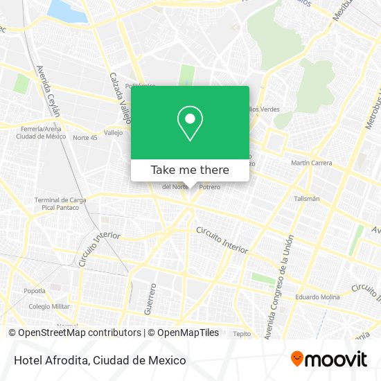 Hotel Afrodita map