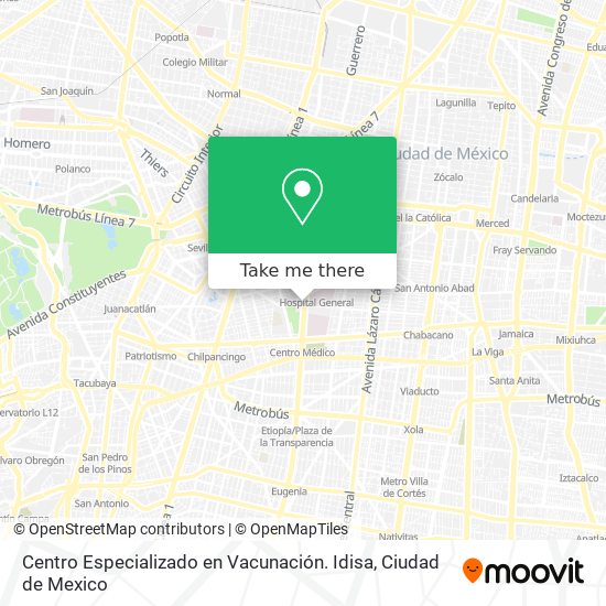 Centro Especializado en Vacunación. Idisa map
