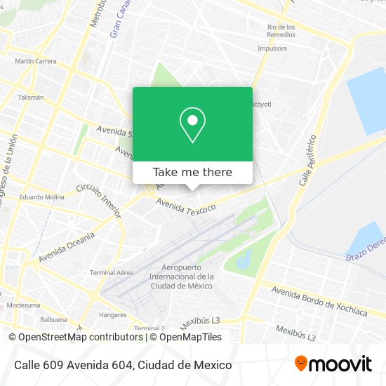 Calle 609 Avenida 604 map