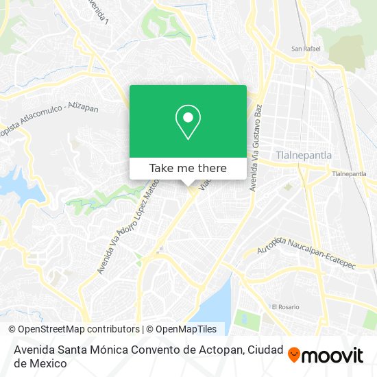 Mapa de Avenida Santa Mónica Convento de Actopan