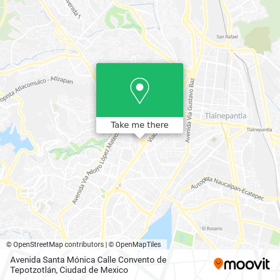 Mapa de Avenida Santa Mónica Calle Convento de Tepotzotlán