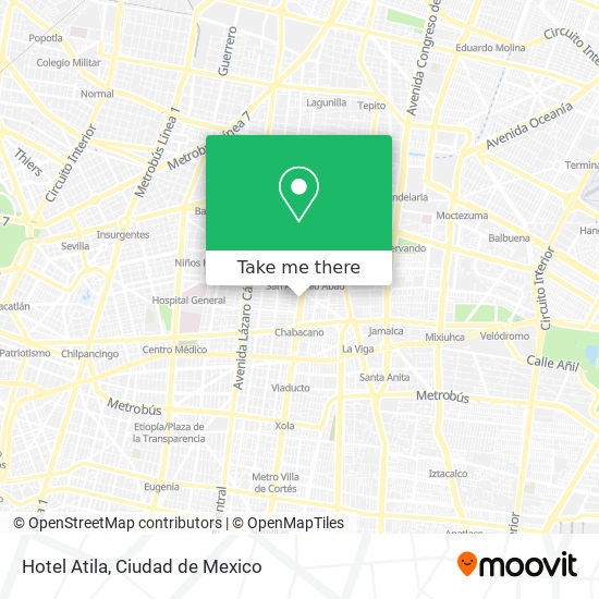 Hotel Atila map