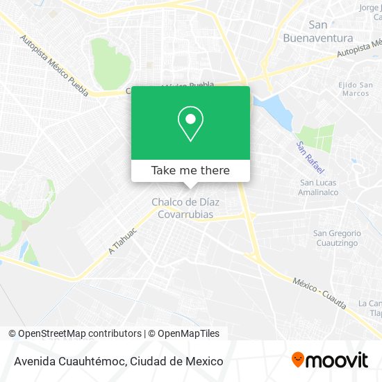 Avenida Cuauhtémoc map