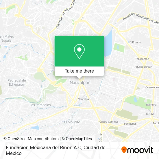 Mapa de Fundación Mexicana del Riñón A.C