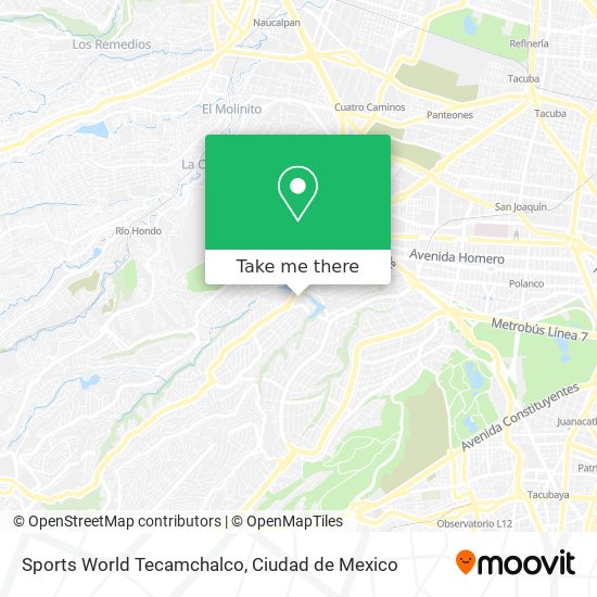 Sports World Tecamchalco map