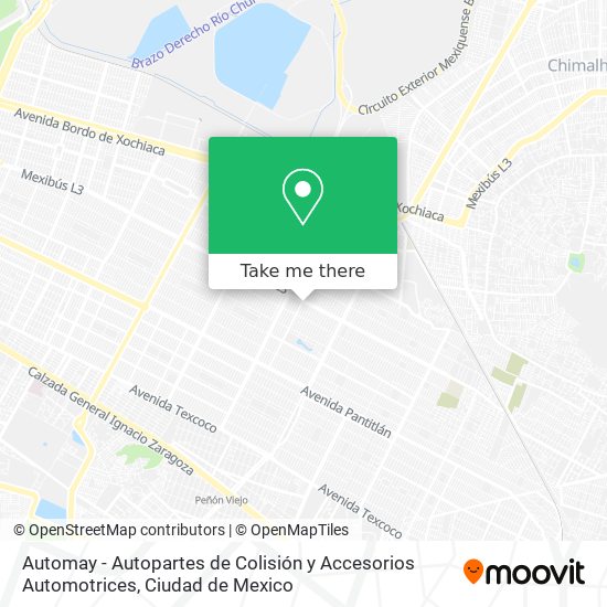 Mapa de Automay - Autopartes de Colisión y Accesorios Automotrices