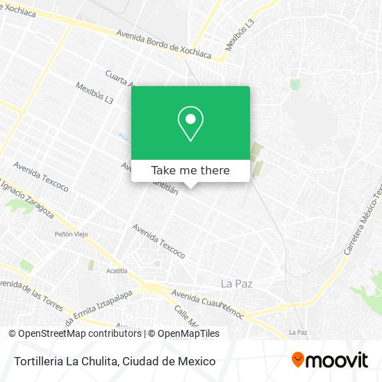 Mapa de Tortilleria La Chulita