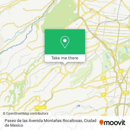 Paseo de las Avenida Montañas Rocallosas map