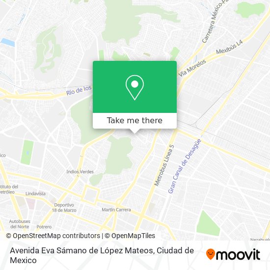 Avenida Eva Sámano de López Mateos map