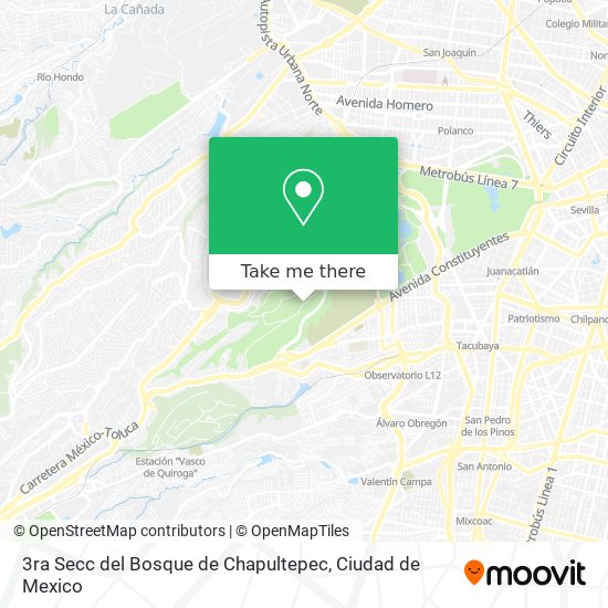 3ra Secc del Bosque de Chapultepec map