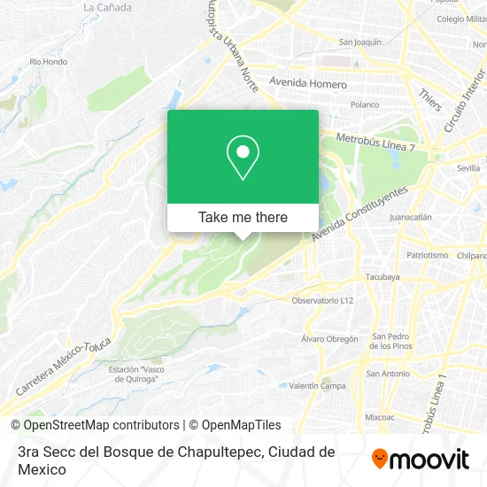 3ra Secc del Bosque de Chapultepec map