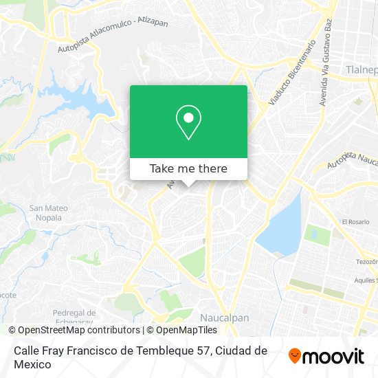 Mapa de Calle Fray Francisco de Tembleque 57