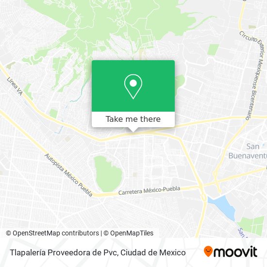 Mapa de Tlapalería Proveedora de Pvc