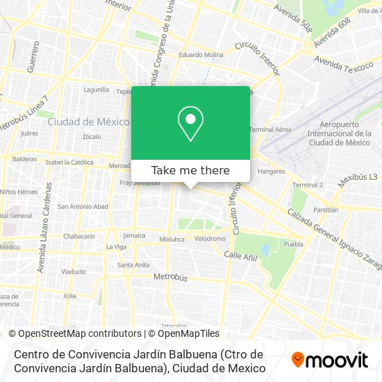 Centro de Convivencia Jardín Balbuena map
