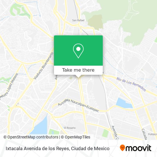 Mapa de Ixtacala Avenida de los Reyes