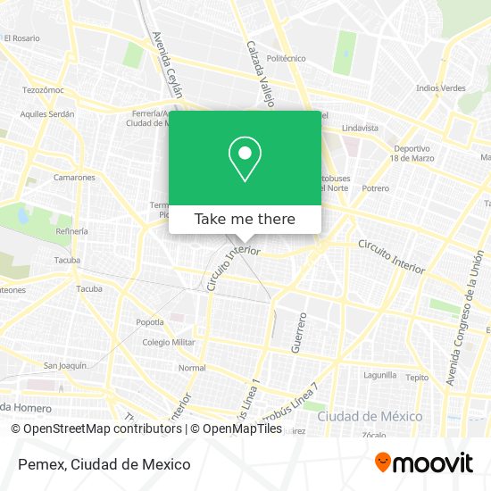 Mapa de Pemex