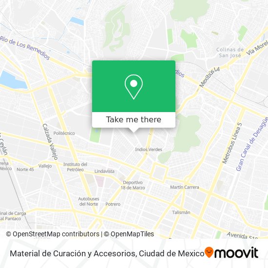 Material de Curación y Accesorios map