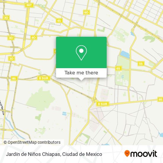 Mapa de Jardín de Niños Chiapas