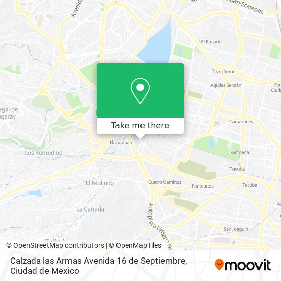 Mapa de Calzada las Armas Avenida 16 de Septiembre