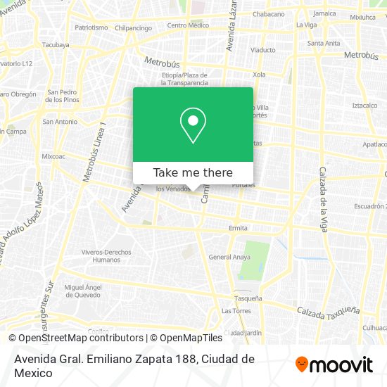 Mapa de Avenida Gral. Emiliano Zapata 188