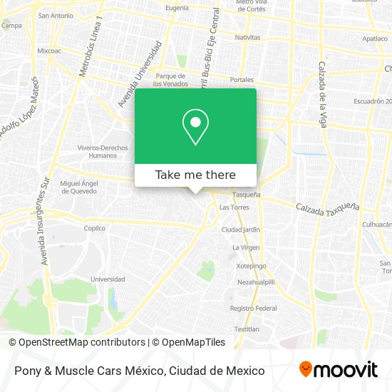 Mapa de Pony & Muscle Cars México