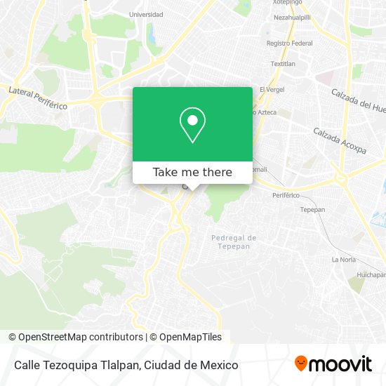 Mapa de Calle Tezoquipa Tlalpan