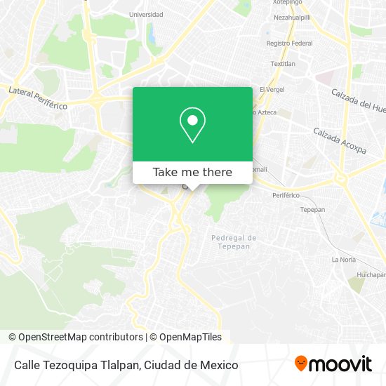 Calle Tezoquipa Tlalpan map