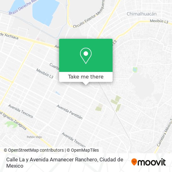 Mapa de Calle La y Avenida Amanecer Ranchero