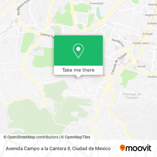 Mapa de Avenida Campo a la Cantera 8