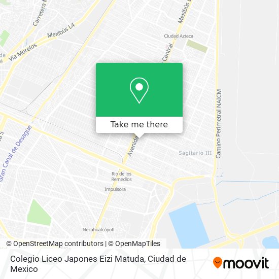 Mapa de Colegio Liceo Japones Eizi Matuda
