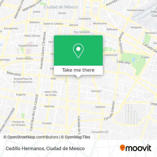 Cedillo Hermanos map