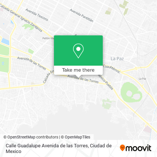 Mapa de Calle Guadalupe Avenida de las Torres