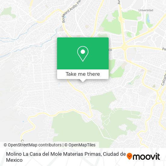 Molino La Casa del Mole Materias Primas map