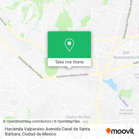 Hacienda Valparaíso Avenida Canal de Santa Bárbara map