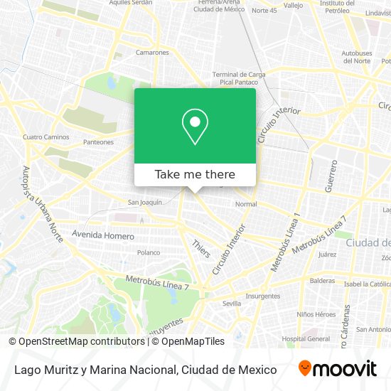 Mapa de Lago Muritz y Marina Nacional