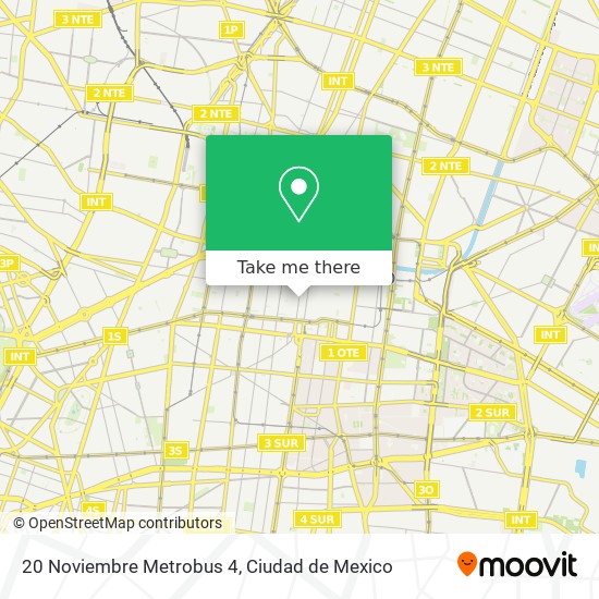 20 Noviembre Metrobus 4 map