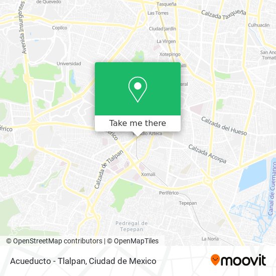 Mapa de Acueducto - Tlalpan