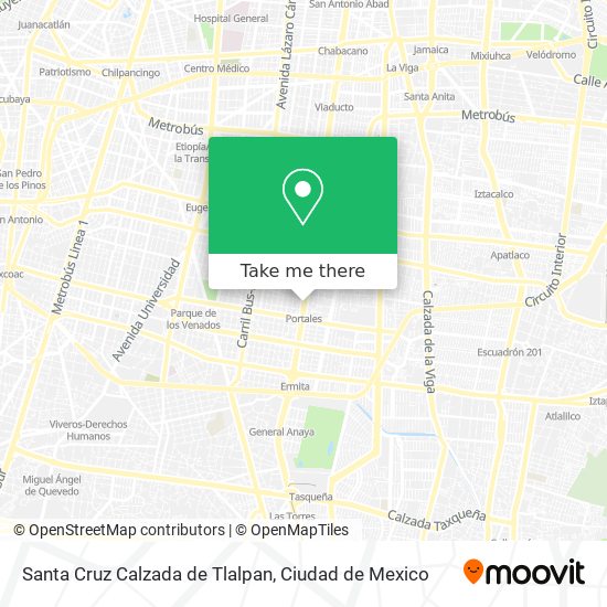 Santa Cruz Calzada de Tlalpan map