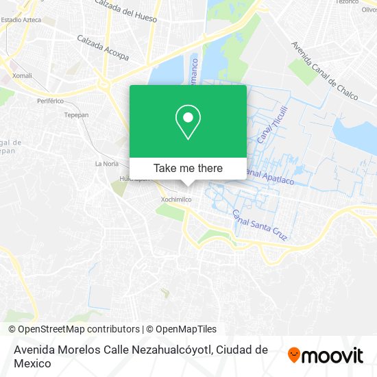 Mapa de Avenida Morelos Calle Nezahualcóyotl