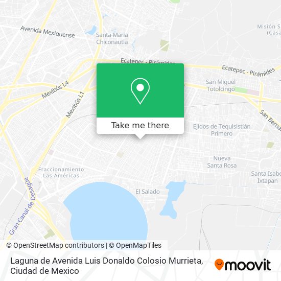 Mapa de Laguna de Avenida Luis Donaldo Colosio Murrieta