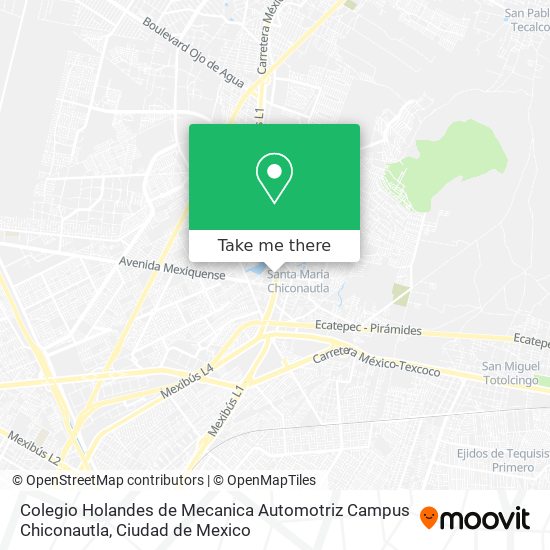 Colegio Holandes de Mecanica Automotriz Campus Chiconautla map