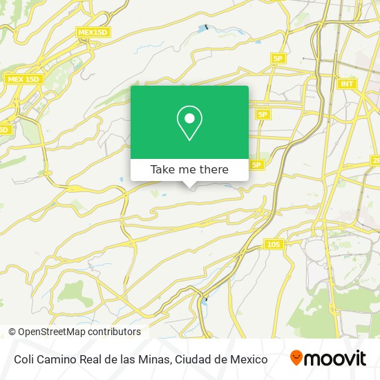 Coli Camino Real de las Minas map