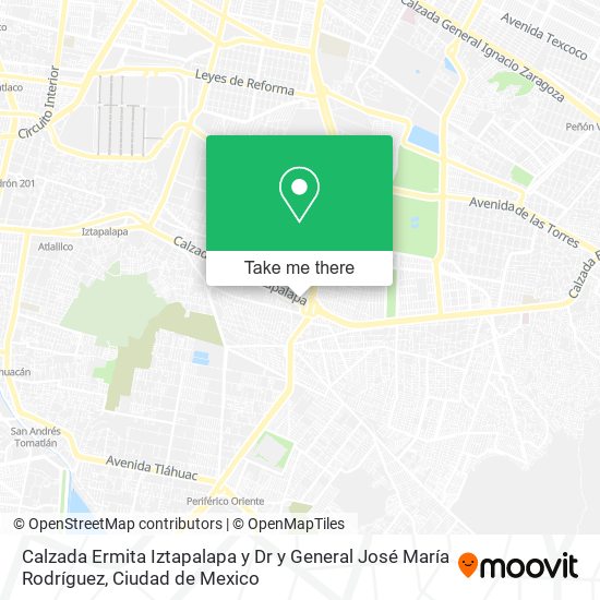 Calzada Ermita Iztapalapa y Dr y General José María Rodríguez map