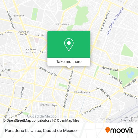 Mapa de Panaderia La Unica