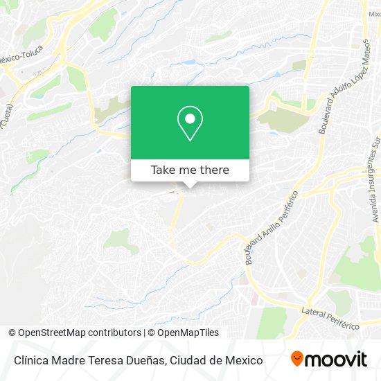 Clínica Madre Teresa Dueñas map